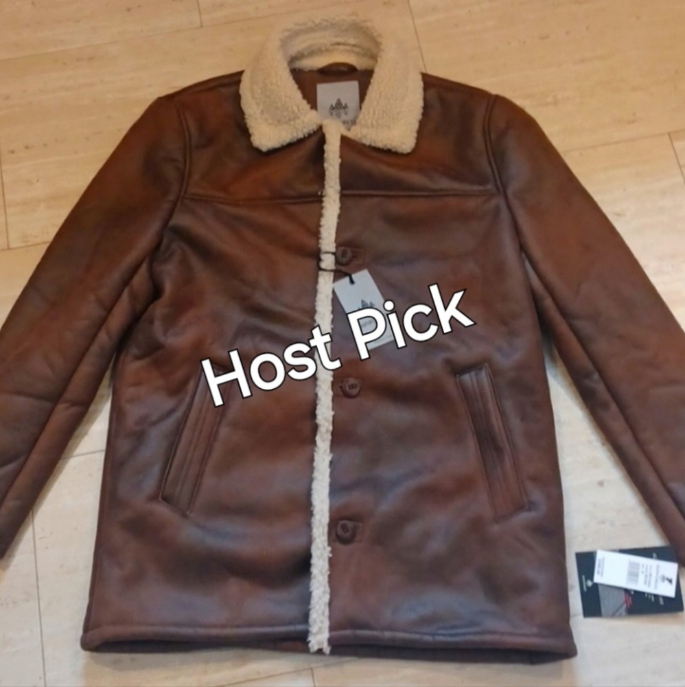 NWT Rainforest All-Weather Faux Leather/Suede Chestnut Brown Versatile Jacket - Picture 1 of 11